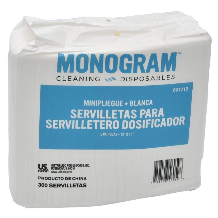 NAPKIN, DISPR MINI FLD WHT