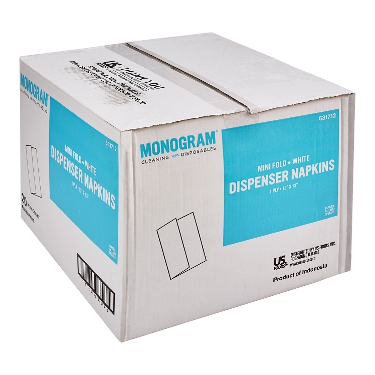 NAPKIN, DISPR MINI FLD WHT