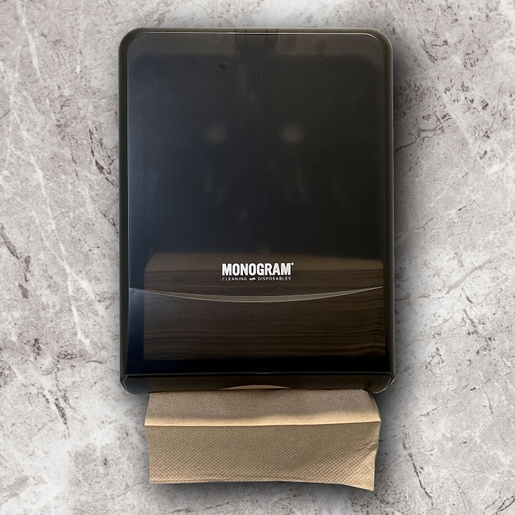 MONOGRAM BROWN MULTIFOLD PAPER TOWELS, 1 PLY, 9.5 X 9