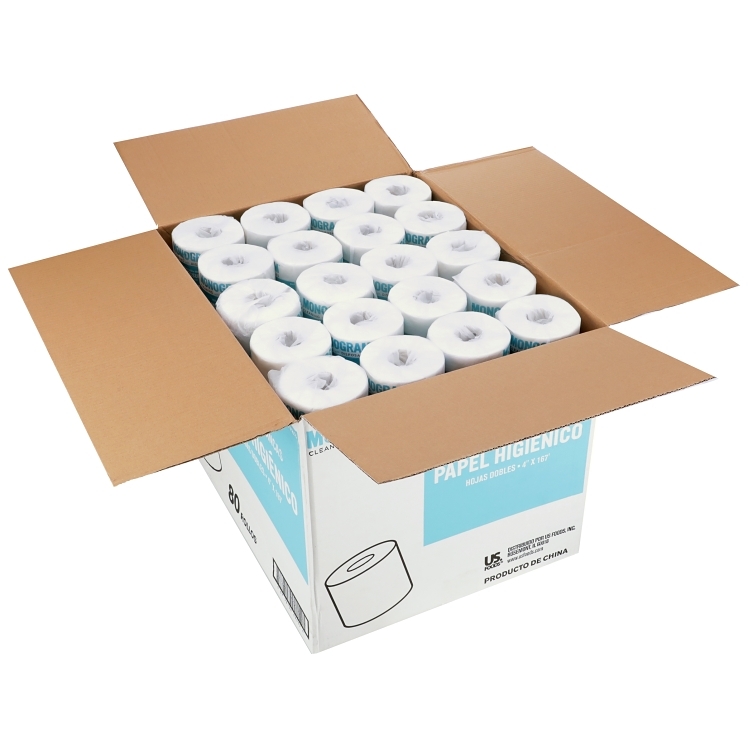 MONOGRAM TOLIET TISSUE ROLLS  2 PLY 4IN X 167FT