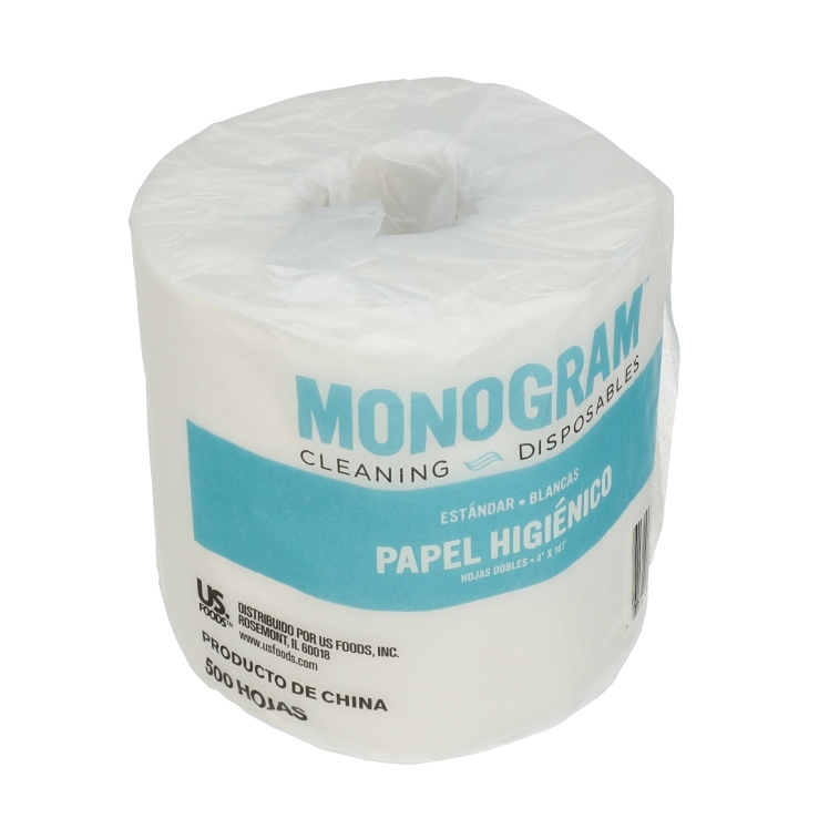 MONOGRAM TOLIET TISSUE ROLLS  2 PLY 4IN X 167FT