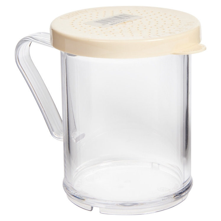 CAMBRO CLEAR WITH BEIGE 10 OZ SALT & PEPPER SHAKER