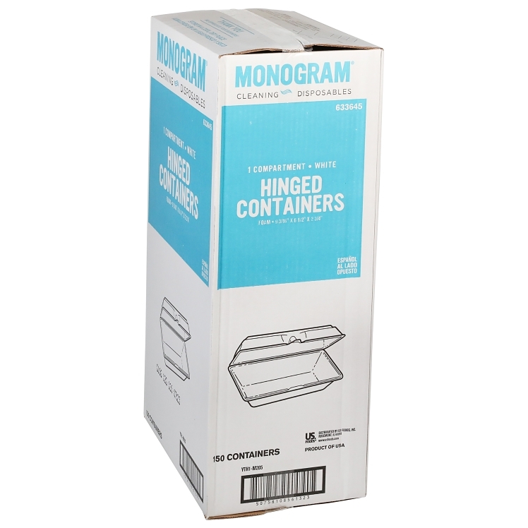 MONOGRAM CONTAINER, FOAM 9.18X6.5 1 COMPARTMENT