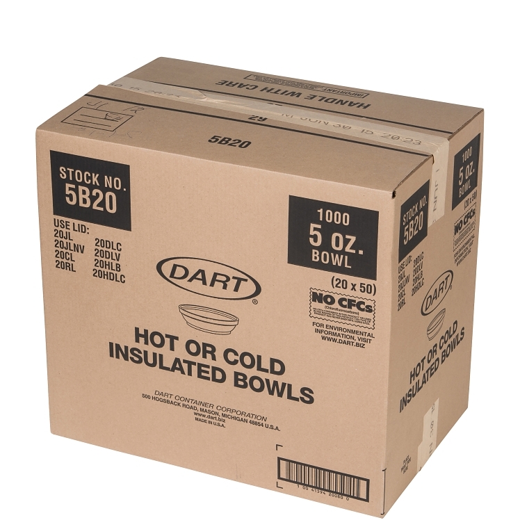 DART WHITE 5 OZ FOAM BOWL
