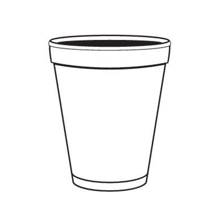 MONOGRAM 12 OUNCE WHITE FOAM CUP