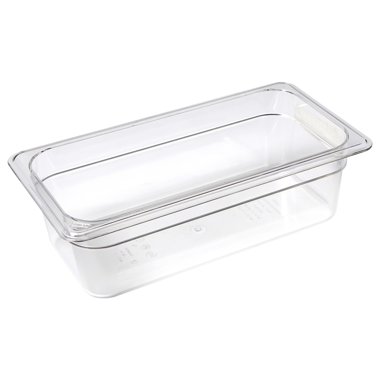 CAMBRO FOOD PAN CLEAR THIRD SIZE 4 INCH DEEP