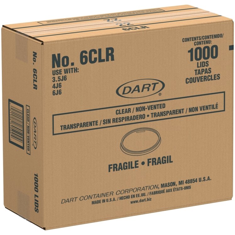 DART CLEAR NON VENTED LIDS FOR 3.5-6 OZ CONTAINERS