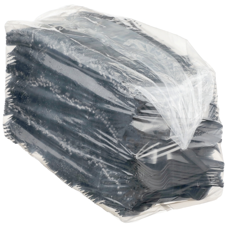 MONOGRAM FORK BLACK PLASTIC BULK