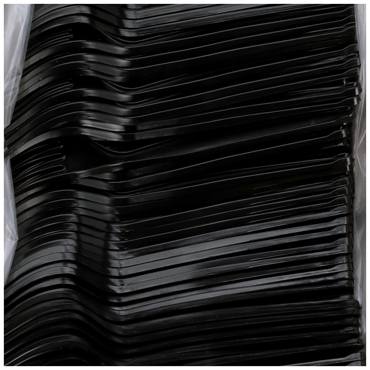 MONOGRAM FORK BLACK PLASTIC BULK