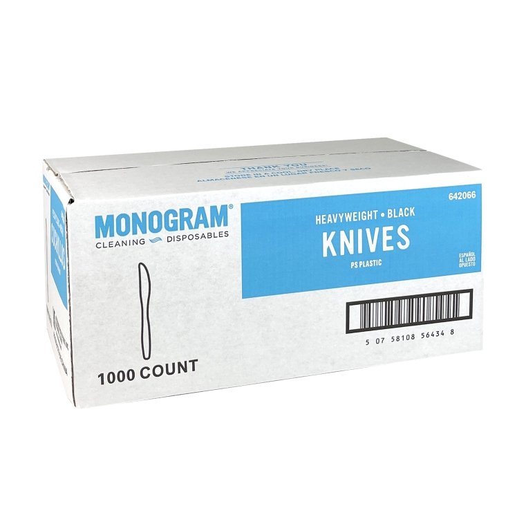MONOGRAM HEAVYWEIGHT BLACK POLYSTYRENE KNIVES