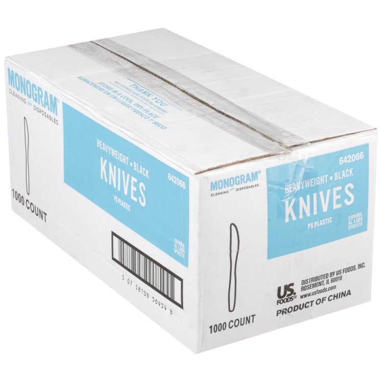 MONOGRAM HEAVYWEIGHT BLACK POLYSTYRENE KNIVES