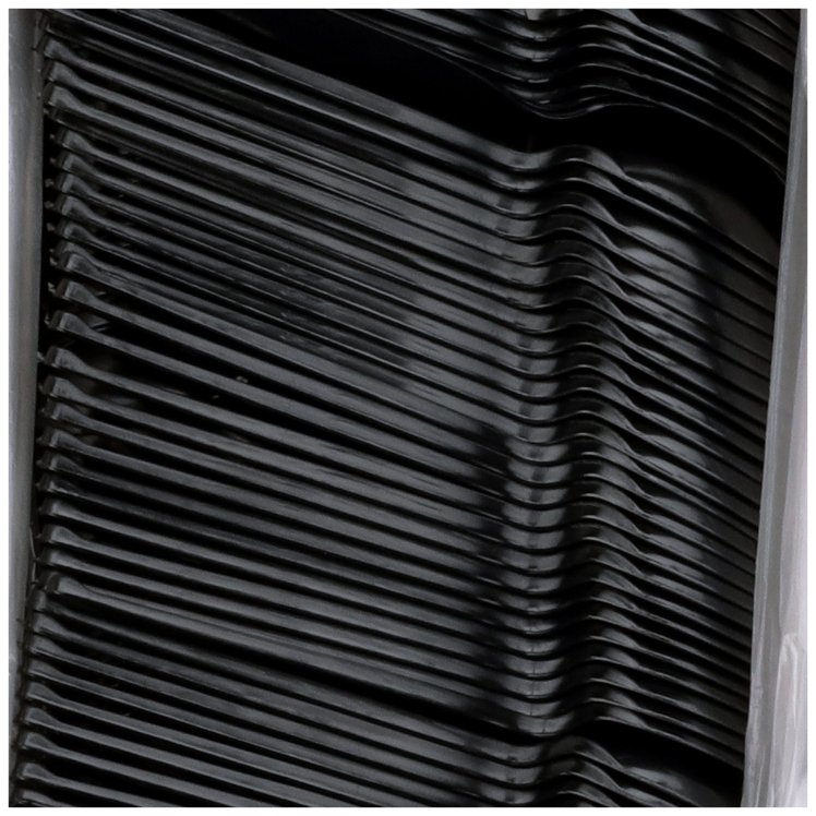 MONOGRAM HEAVY WEIGHT BLACK POLYSTYRENE PLASTIC TEASPOONS