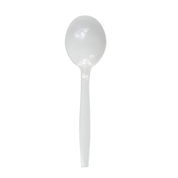 MONOGRAM MEDIUM WEIGHT WHITE POLYPROPYLENE SOUP SPOON