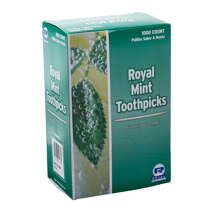 ROYAL PAPER TOOTHPICK, WOOD MINT WRAPPED
