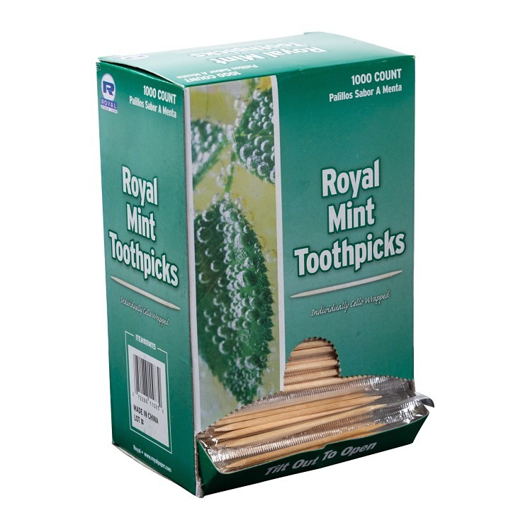 ROYAL PAPER TOOTHPICK, WOOD MINT WRAPPED