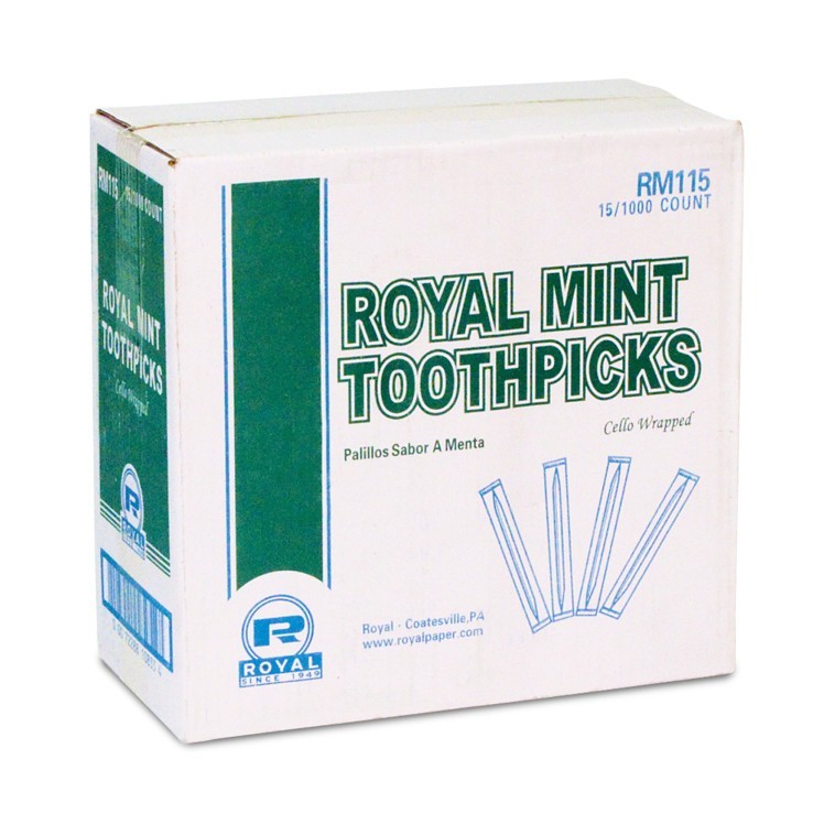 ROYAL PAPER TOOTHPICK, WOOD MINT WRAPPED