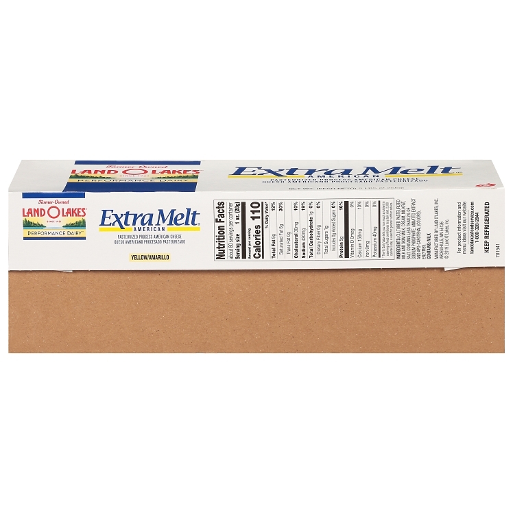 LAND O'LAKES AMERICAN CHEESE LOAF YELLOW EXTRA MELT PROCESSED