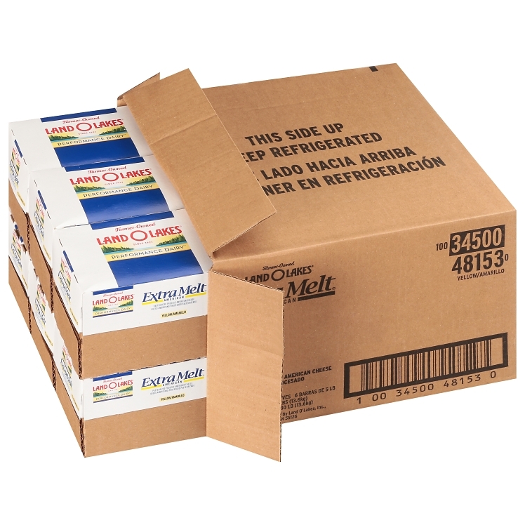 LAND O'LAKES AMERICAN CHEESE LOAF YELLOW EXTRA MELT PROCESSED