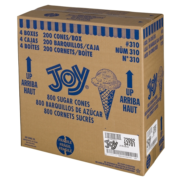 JOY CONE SUGAR ICE CREAM CONE 200 COUNT