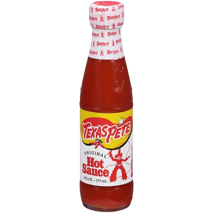 TEXAS PETE HOT SAUCE GLASS BOTTLE SHELF STABLE