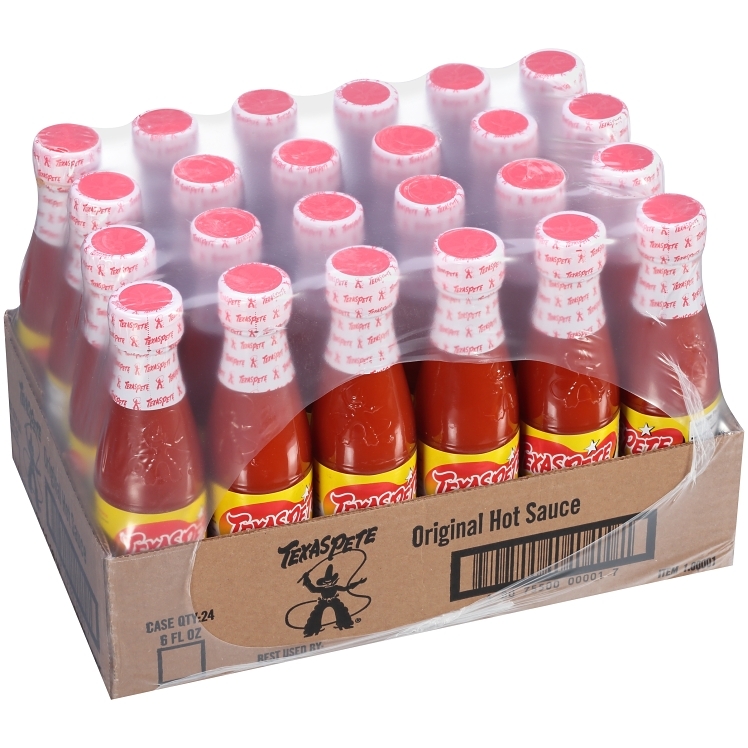 TEXAS PETE HOT SAUCE GLASS BOTTLE SHELF STABLE
