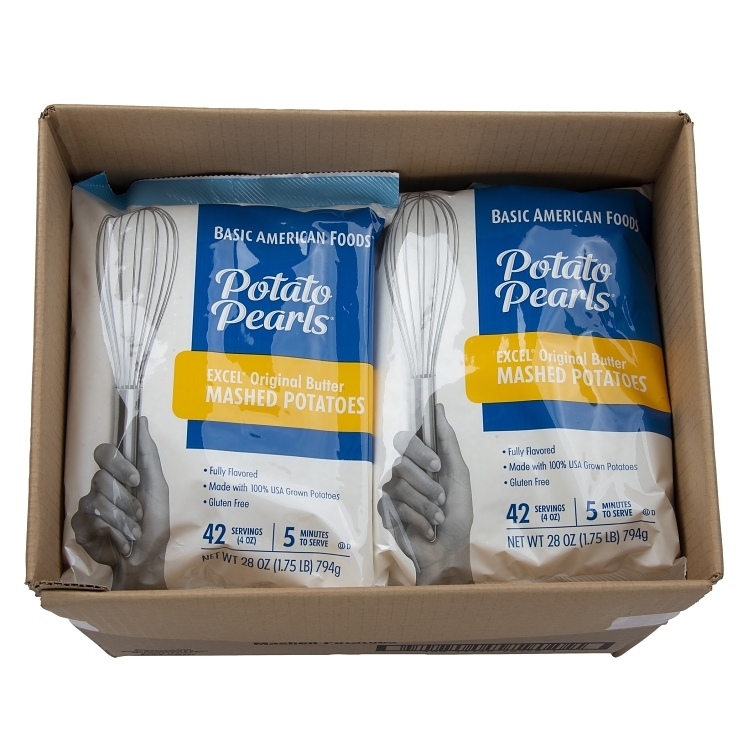 BASIC AMERICAN FOODS POTATO PEARLS BUTTER MASHED POTATOES