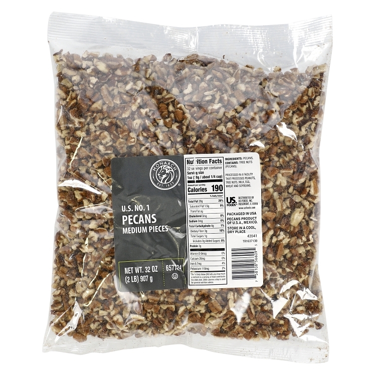 MONARCH MEDIUM FANCY UNSALTED RAW PECANS