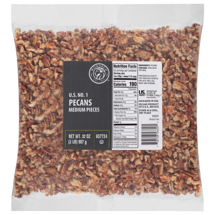 MONARCH MEDIUM FANCY UNSALTED RAW PECANS