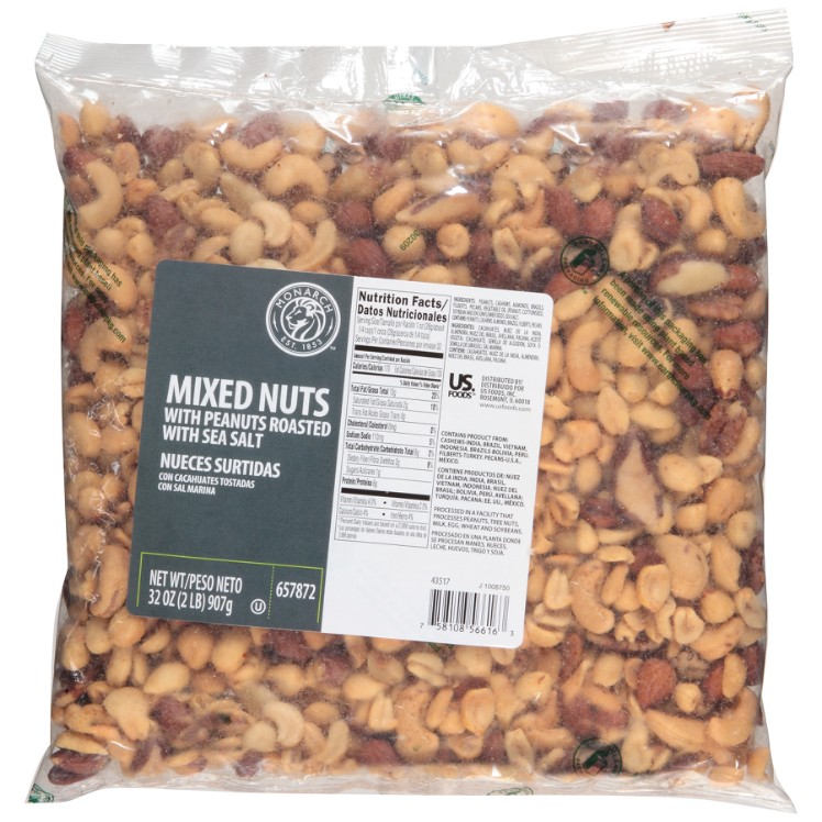 MONARCH NUT PEANUT WHOLE & HALF MIX 50%