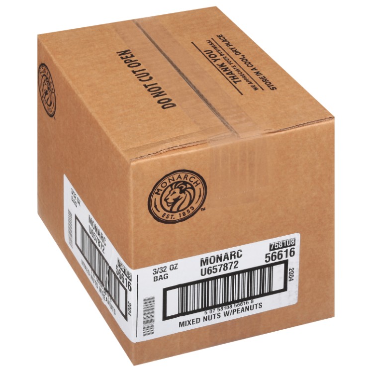MONARCH NUT PEANUT WHOLE & HALF MIX 50%