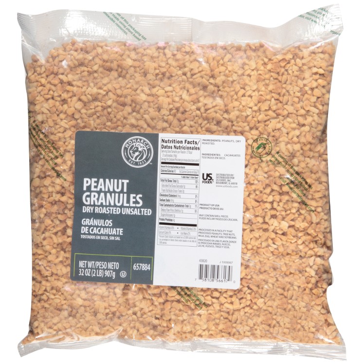 MONARCH DRY ROASTED UNSALTED CHOPPED PEANUTS