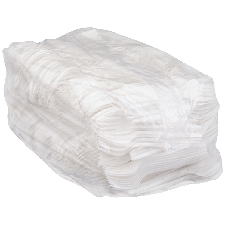 MONOGRAM FORK WHITE POLYPROPYLENE BULK PLASTIC