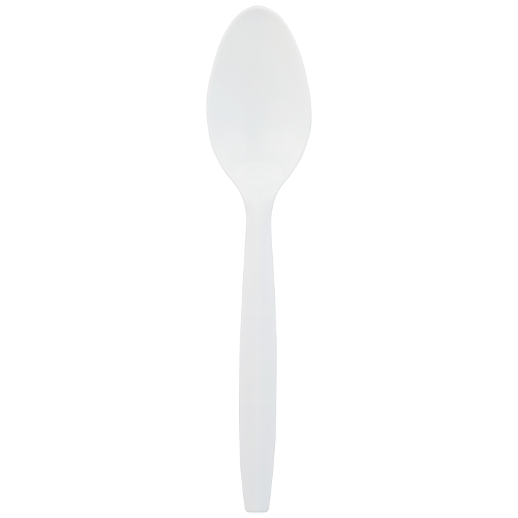 MONOGRAM WHITE POLYPROPYLENE TEA SPOON