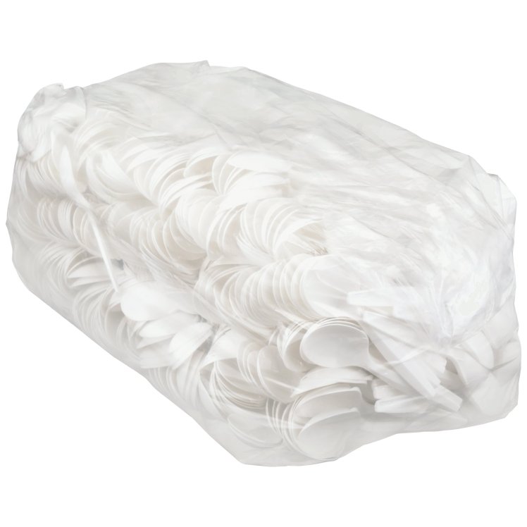 MONOGRAM SPOON SOUP MEDIUM WEIGHT WHITE POLYPROPYLENE BULK