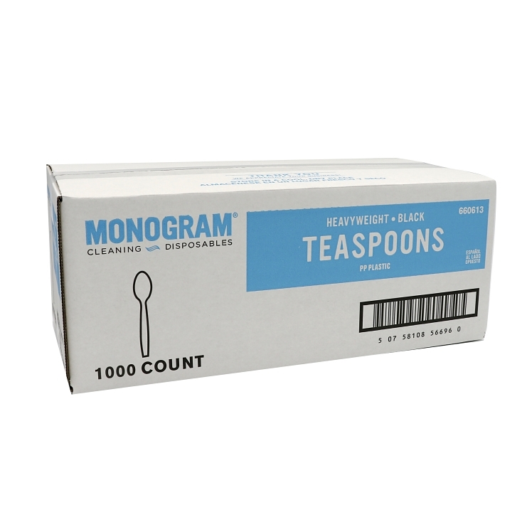 MONOGRAM BLACK POLYPROPYLENE TEA SPOON