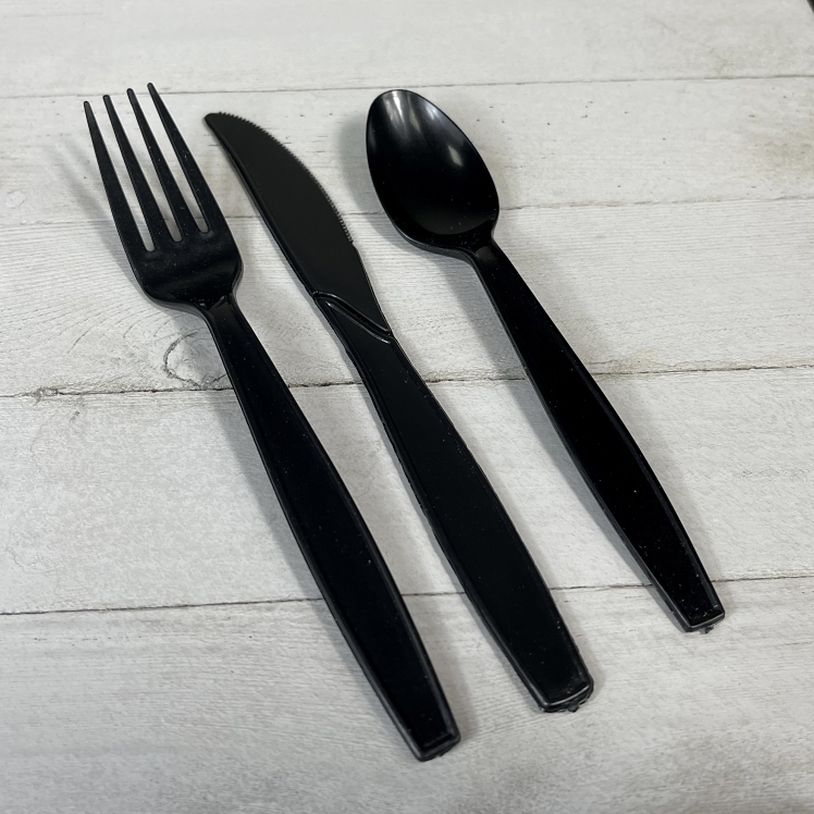 MONOGRAM BLACK POLYPROPYLENE TEA SPOON