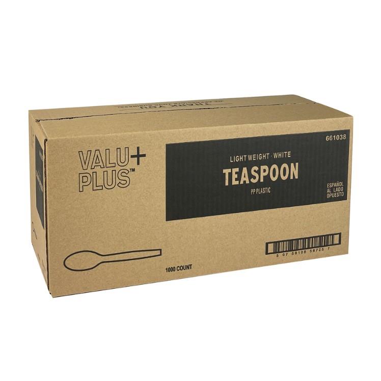 VALU PLUS LIGHTWEIGHT WHITE TEASPOON