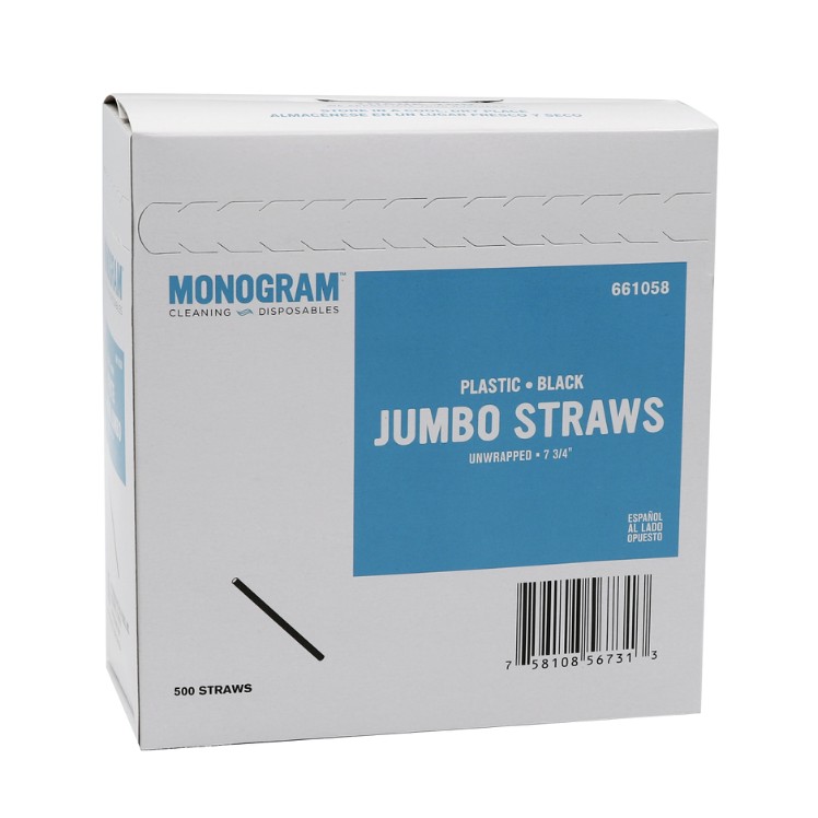 MONOGRAM STRAW JUMBO 7.75 INCH BLACK UNWRAPPED STANDARD
