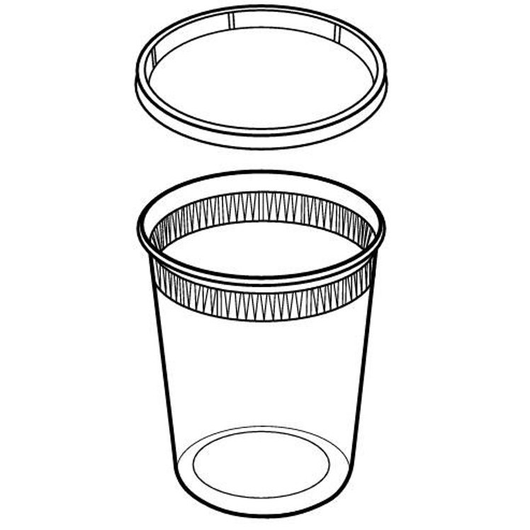 NEWSPRING DELITAINER DELI CUP WITH LID COMBO 32 OZ