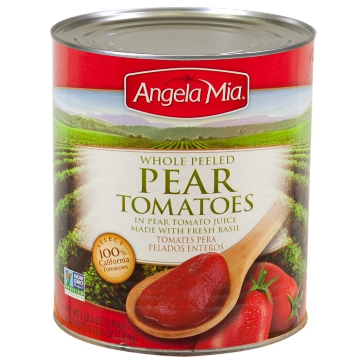 ANGELA MIA WHOLE PEELED PEAR TOMATOES