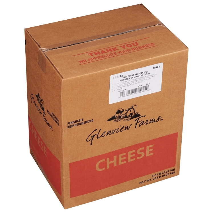 GLENVIEW FARMS MONTEREY JACK FEATHER SHRED CHEESE
