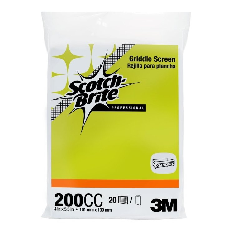 3M Scotchbrite Griddle Screen 4 x 5.5 Inch 200CC