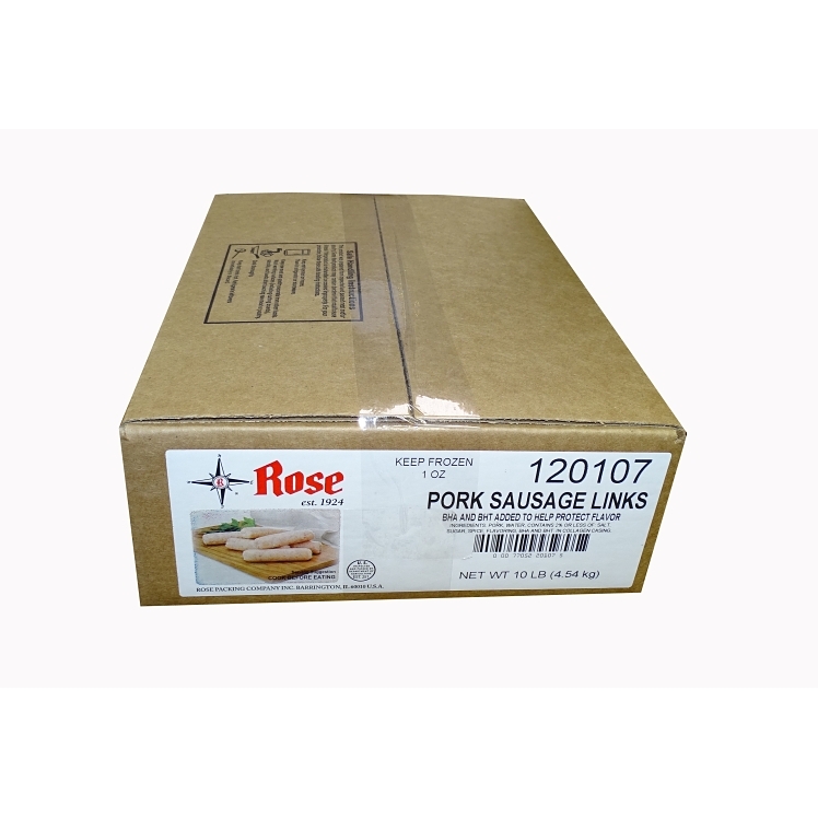 ROSE SKIN-ON PORK SAUSAGE LINK 1 OZ 120107