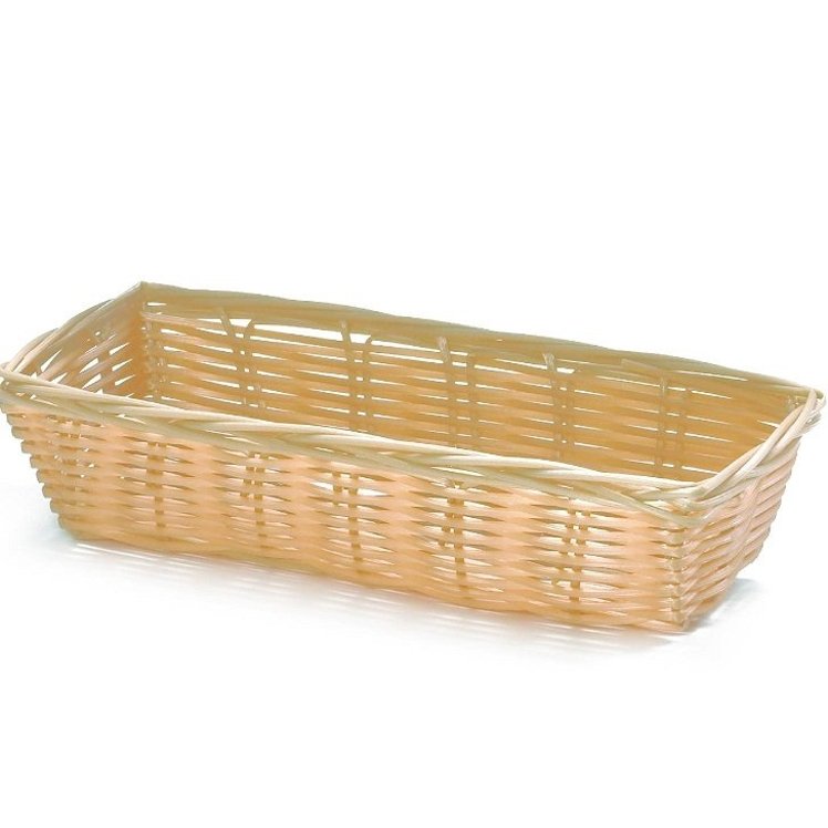 TABLECRAFT BASKET HANDWOVEN RECTANGLE NATURAL 9 X 6 INCH