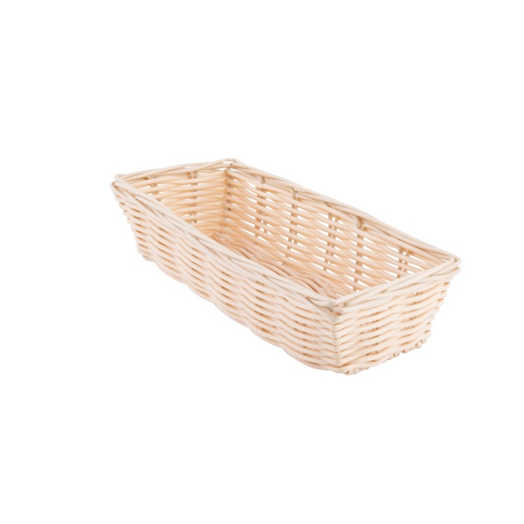 TABLECRAFT BASKET HANDWOVEN RECTANGLE NATURAL 9 X 6 INCH