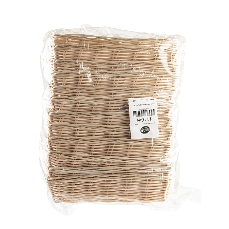 TABLECRAFT BASKET HANDWOVEN RECTANGLE NATURAL 9 X 6 INCH