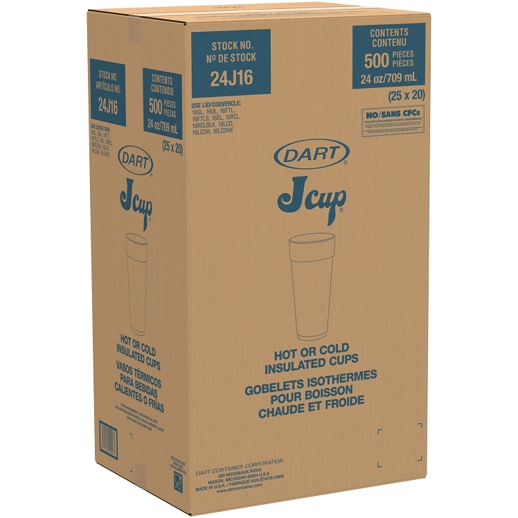 DART 24 OZ WHITE FOAM CUP