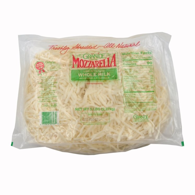 GRANDE LOW-MOISTURE-WHOLE-MILK MOZZARELLA CHEESE SHREDDED