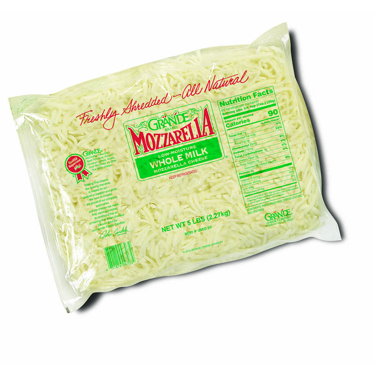 GRANDE LOW-MOISTURE-WHOLE-MILK MOZZARELLA CHEESE SHREDDED