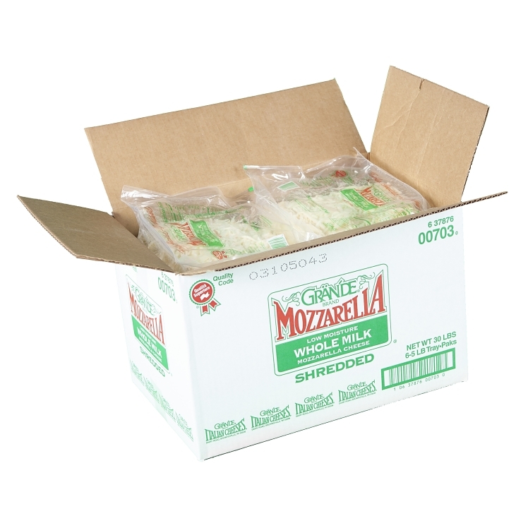 GRANDE LOW-MOISTURE-WHOLE-MILK MOZZARELLA CHEESE SHREDDED